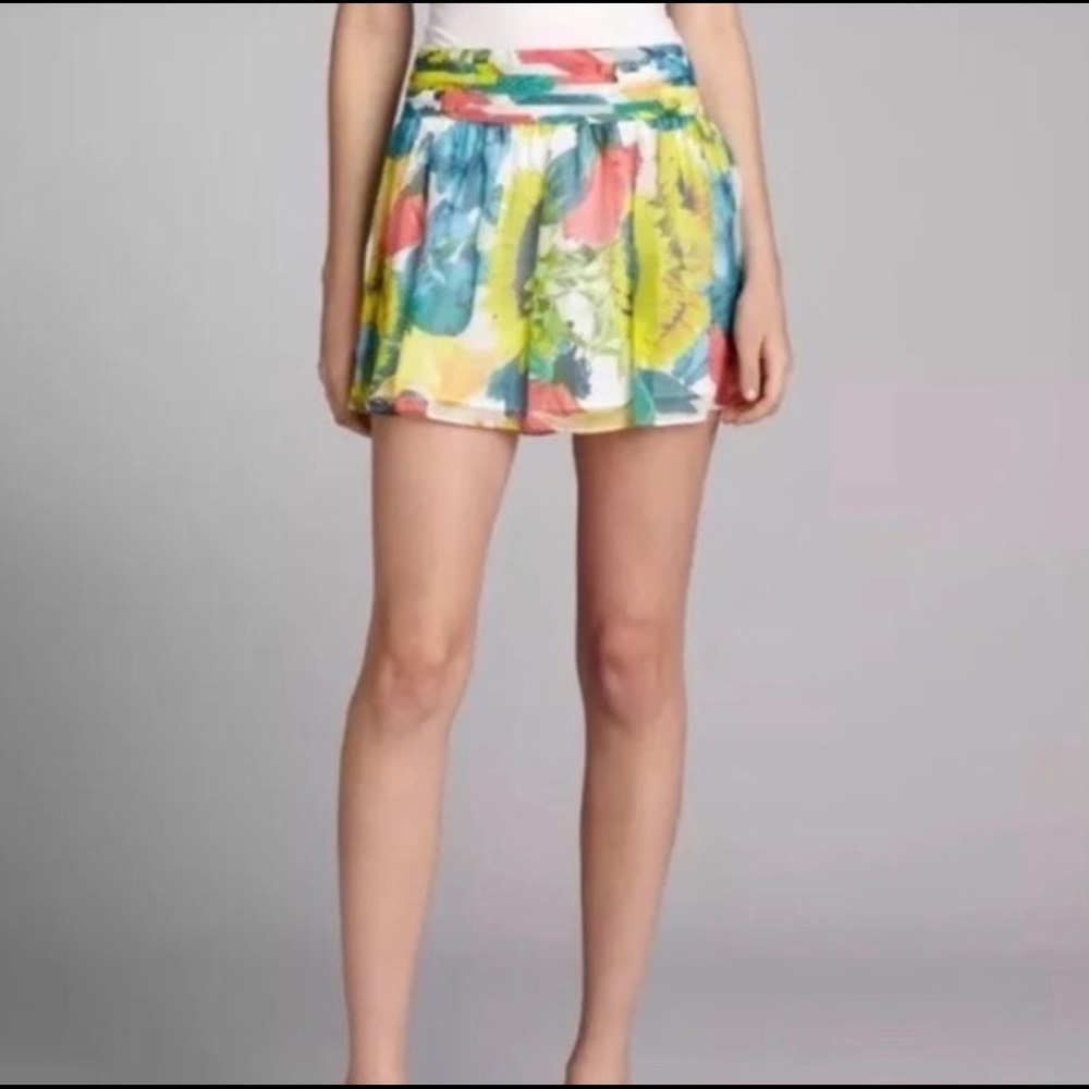Alice + Olivia Silk Floral Mini Skirt